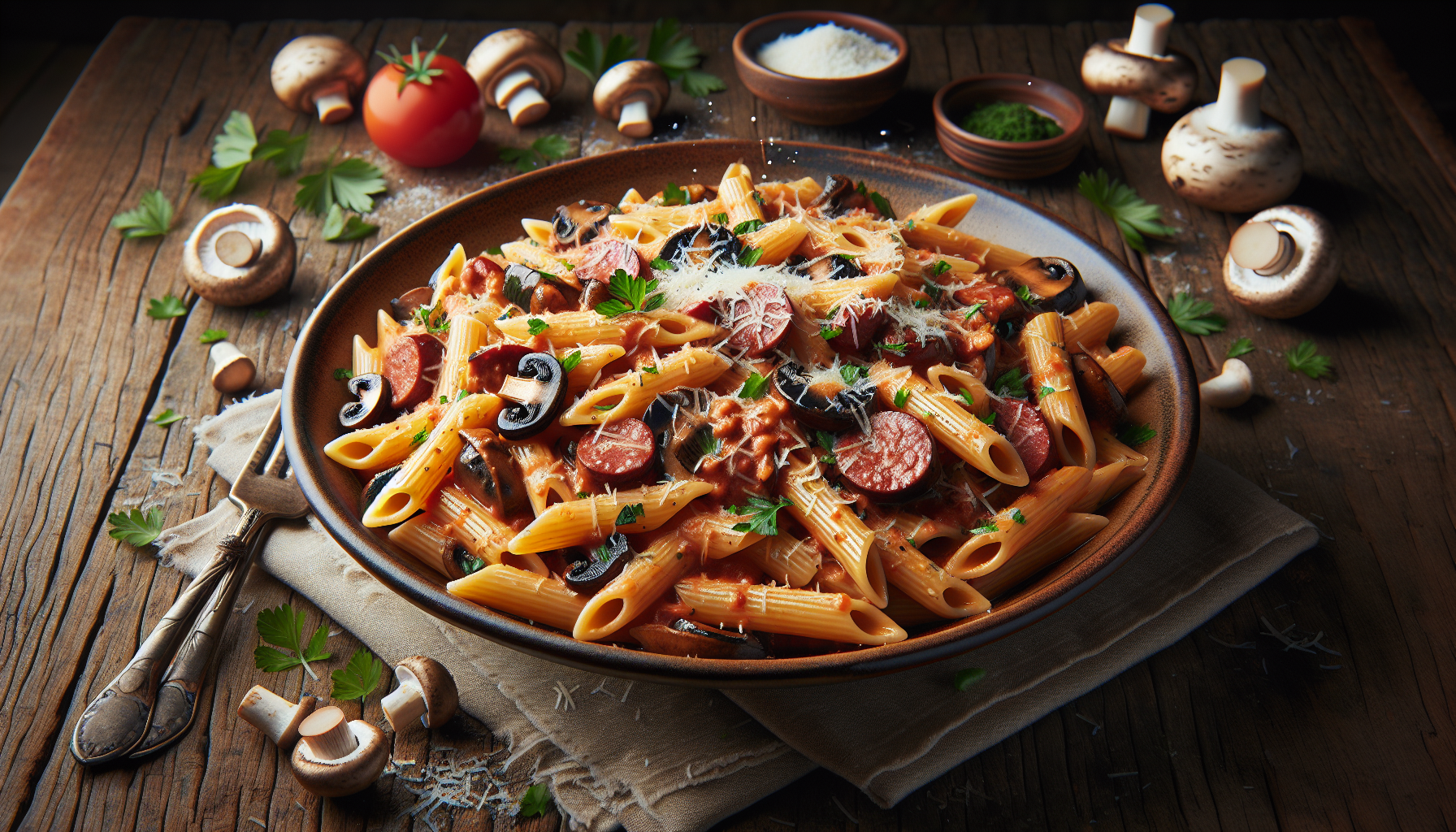 penne alla boscaiola